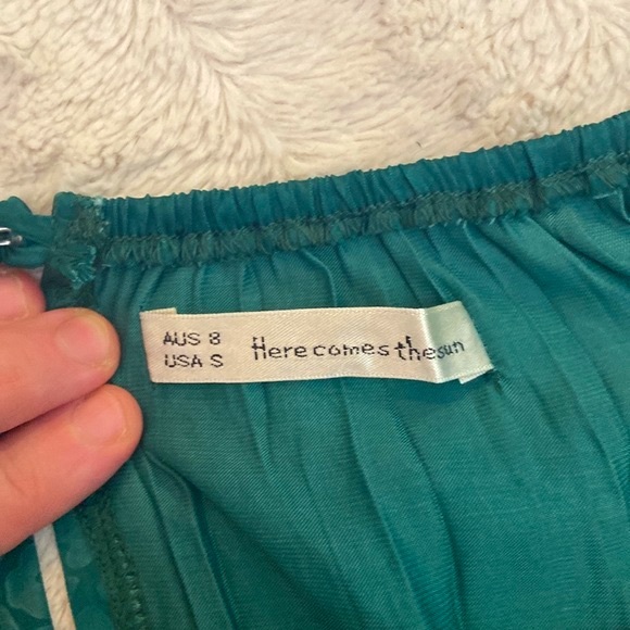 Here Comes The Sun | Emerald/Teal Romper - Picture 5 of 6